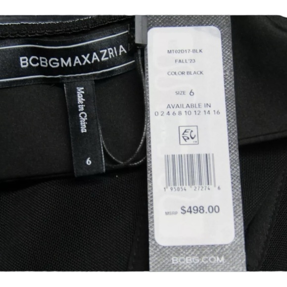 BCBGMaxAzria Black Corset Tulle Tiered Ruffle Formal Maxi Gown Size US 6 NWT - Picture 13 of 13